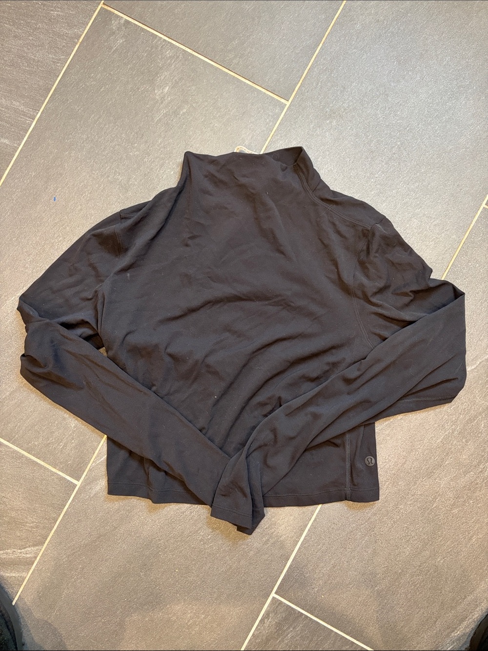 Lululemon athletica Black Long-Sleeve Mock Neck Top